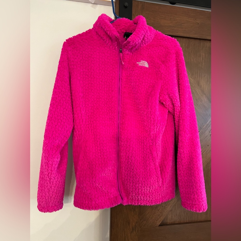 North face Girls XL 18 fuzzy jacket